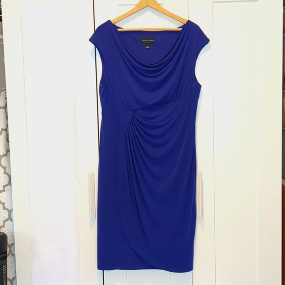 Deep Blue Ruched Dress - Picture 1 of 6